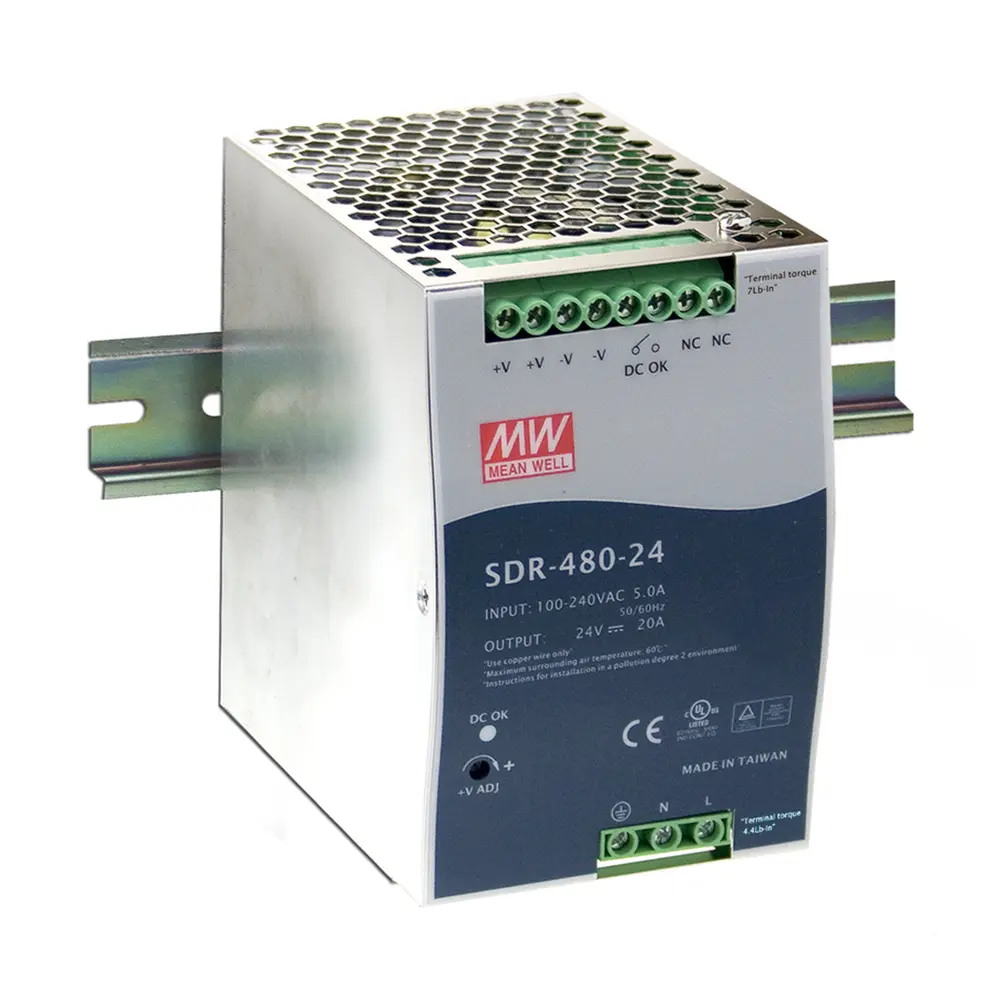 [8454001] Meanwell PSU 24V 480W DINrail - SDR-480-24