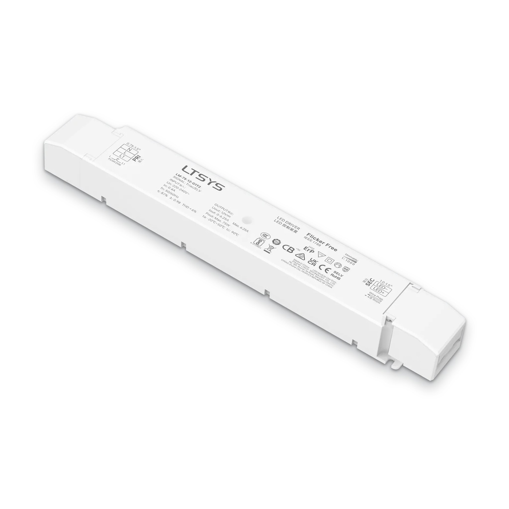 LTECH LTSYS Driver CV TRIAC 1CH 12V 75W - LM-75-12-G1T2