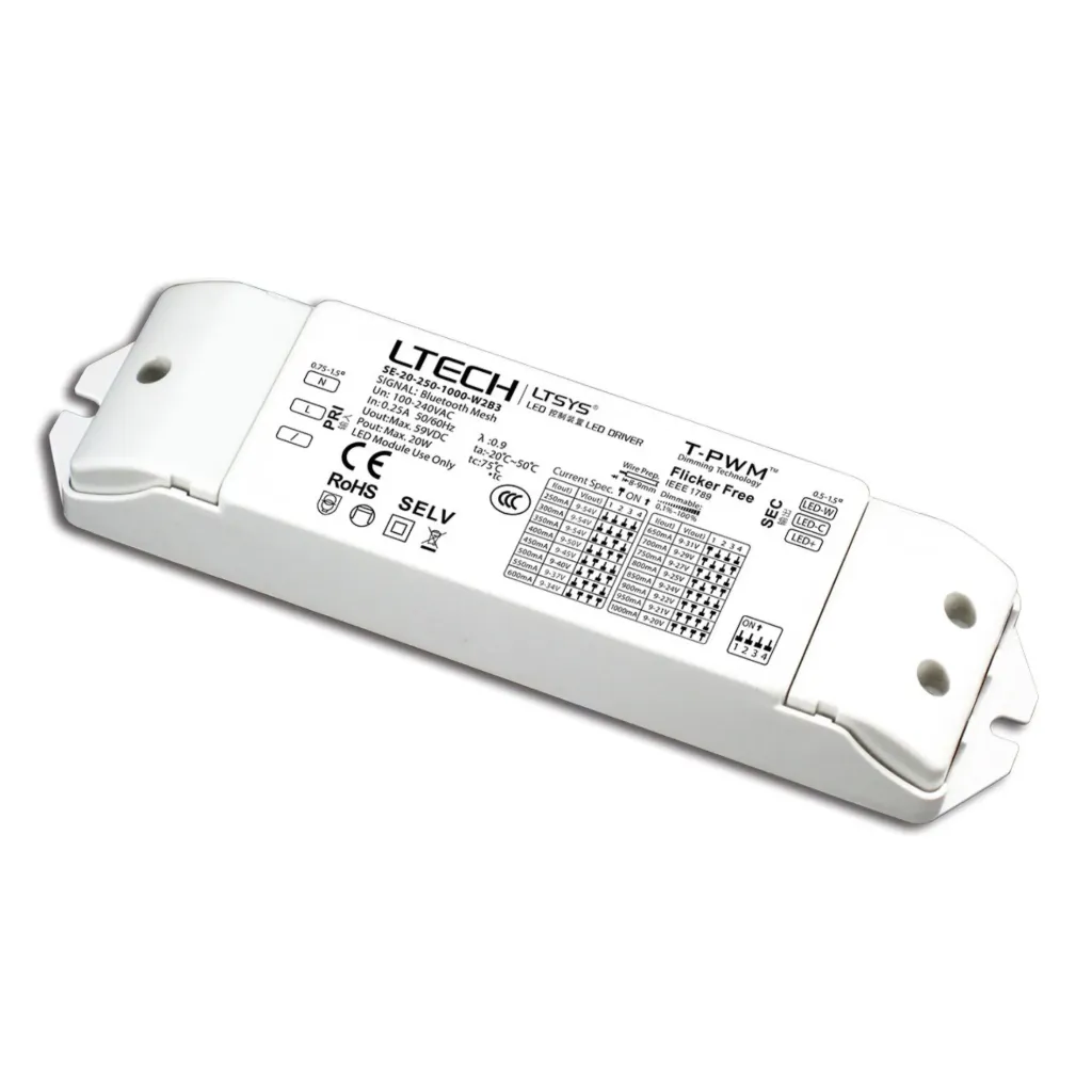 LTECH LTSYS Driver CC TUYA IOT 2CH 250-1000mA 20W - SE-20-250-1000-W2B3