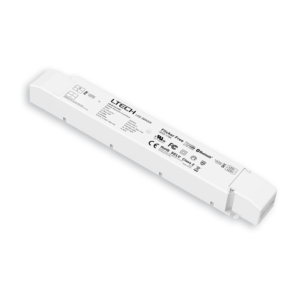 [2110501] LTECH Xiaolei Driver CV BLE 5.0 1CH 24V 60W UL - LM-60-24-U1B2