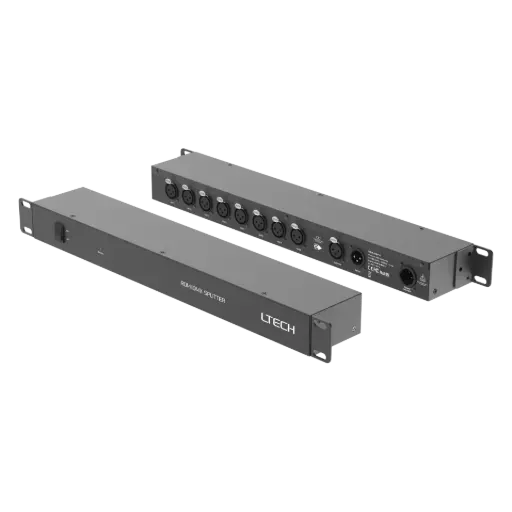 LTECH DMX/RDM 8CH Signal Amplifier 3-pin XLR - RDM-AMP-8